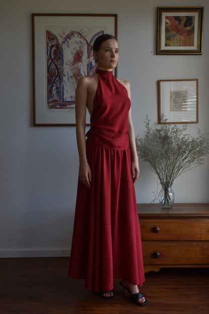Maxi Skirt - Cherry