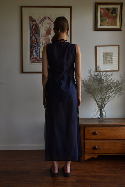 Throw Over Dress - Navy